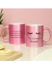 Pink Glitter Eyelash Mug